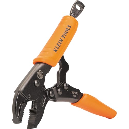 Klein Tools 38601 Curved Jaw Locking Pliers with Quick Release Handles, Intuitive Thumb Knob, High Torque, Mole Grips for Clamping and Gripping, 7-Inch by KLEIN TOOLS - Image 2