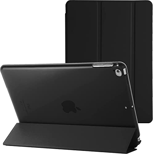 MOBISTAR iPad 9.7 Case 2018 iPad 6th Gen Case / 2017 iPad 5th Gen Case Smart Stand Case Ultra Slim Lightweight with Translucent Frosted iPad Air 2013 / iPad Air 2 2014 Case (Black)