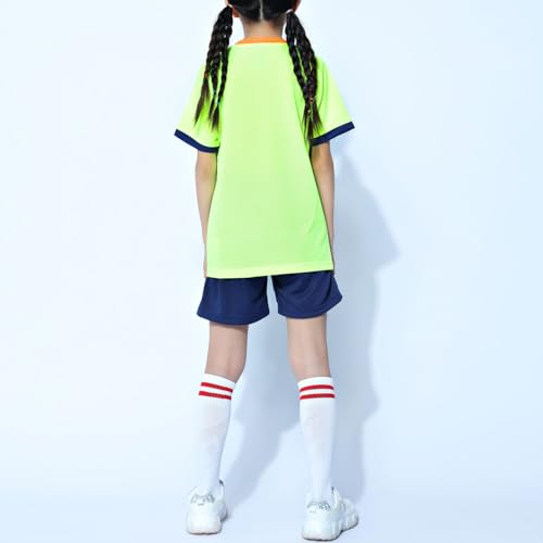 Kids Boys Girls Tracksuit Short Sleeve Athletic Tshirts And Shorts Set Basketball Football Training Uniform3