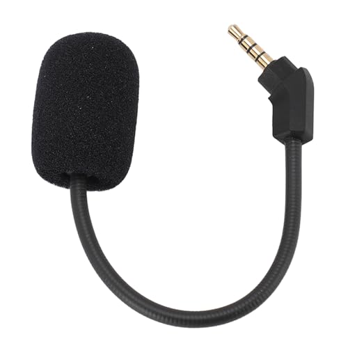 TYCIONG Afferido di Ricambio Mic Microfono da Gioco Staccabile Annullamento del Rumore con Schiuma Copertura in Oro da 3,5 Mm per le Nuvole