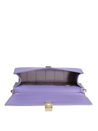 Image of Da Milano Women's Leather Shoulder Bag - Purple