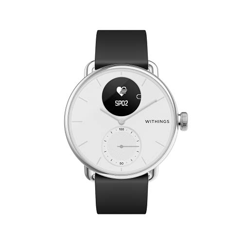 Withings ScanWatch - Hybrid Smartwatch with ECG, Heart Rate Sensor and Oximeter (38mm, White)