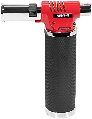 Solder-It Pro-Torch PT-220 | Automatic-Ignition Butane Torch Lighter | Up to 220 Minutes Butane Refill Tank | Blow Torch, Soldering Tool, and Grill Lighter | For Brazing, Plumbing, & Auto Repair
