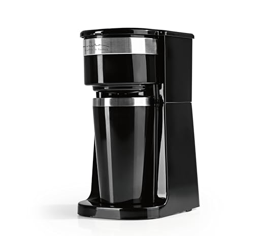 Barista - Macchina da caffè singola to go, 750 Watt, compatta, con tazza termica, piccola e...