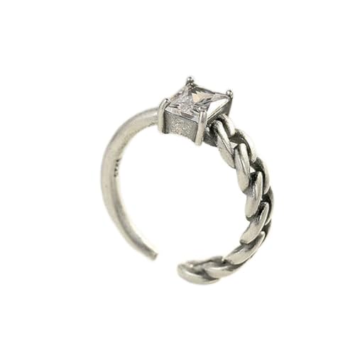 Bague commune d'anniversaire au fini vieilli et diamant simulé Cz