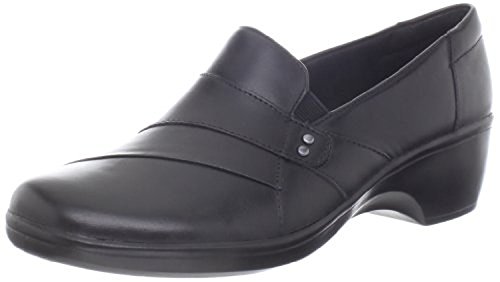 Clarks Women's May Marigold Slip-On Loafer, Black, 9