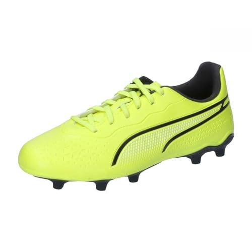 Puma Unisex Kinder King Match Fg/Ag Jr Fußballschuhe, Electric Lime Black Poison Pink Green, 36 EU