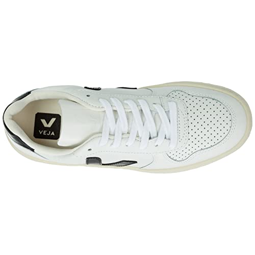 Veja Women's V-10 Lace Up Sneakers, Extra White/Black, 7 Medium US3