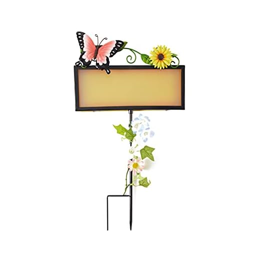 Decorative House Address Number Sign - Solar Light Garden Stake