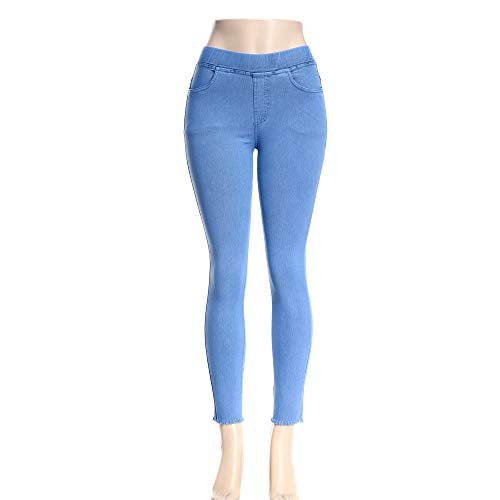 Women's Casual Denim Leggings Stretchy Pull-On Skinny Jeans2