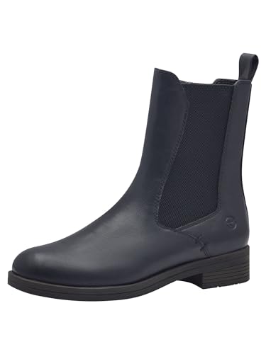 Tamaris Botines Chelsea Veganos para Mujer, Azul Marino, 36 EU