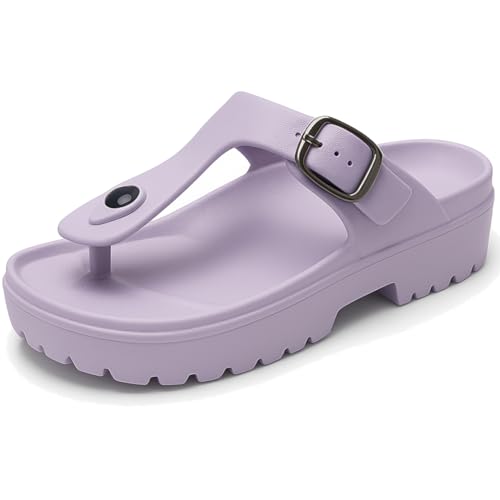 Image of ORTHO JOY Orthopedic Arch Support Sandals for Women - Comfort Slip-On Toe Post Slides with Adjustable Strap & Cushion Sole