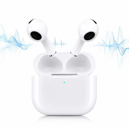 Image of Earbud 4 Wireless Bluetooth Earbuds with Deep Bass,Fast Charging Case Wireless USB-C Type H1 Chip Earbuds with Powerful,Noise Cancellation,Long Battery Backup