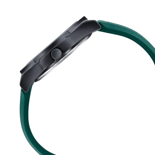 Image of Sonata Poze 8 Quartz Analog with Green Dial Green Silicon Strap Watch for Men - SP70107NP02W