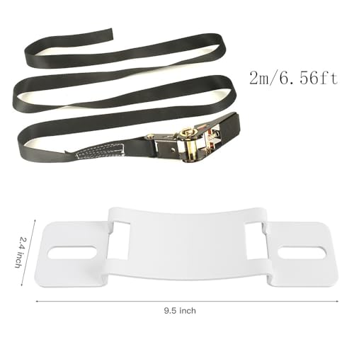 2PCS Propane Tank Holder，Oxygen Tank Holder，Propane Tank Storage,, with 6.6ft Ratchet Strap and Screws Suitable for rv Propane Tank Holder，Cylinder Wall Mounted Bracket (White) (White)