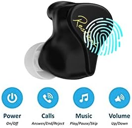 KZ SKS earbud showing touch control functions for power, calls, music, and volume.