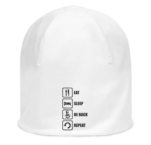 Bonnet souple blanc coton fin extensible unisexe taille unique pour adulte