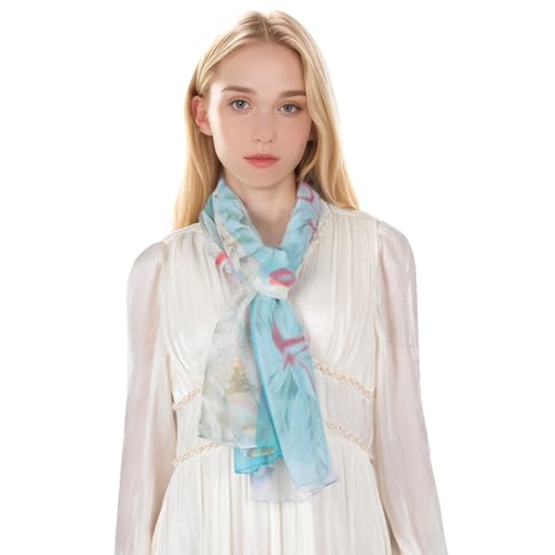 Shawls and Wraps for Women Lightweight Chiffon Scarf Fashion Floral Print Shawl Scarves2