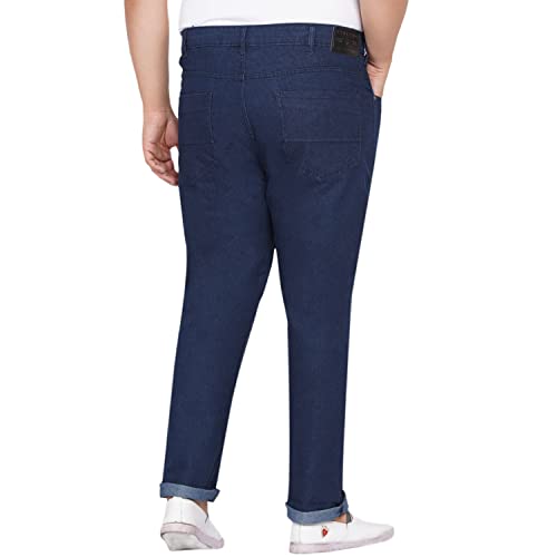 Image of JOHN PRIDE Plus Size Men's Stretchable Mid-Rise Comfort Fit Clean Look Cotton Jeans for Men