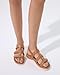UBFEN Womens Gladiator Flat Sandals Comfortable Walking Orthopedic Arch Support Casual Low Wedge Summer Shoes Brown Size US 8