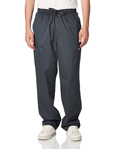 Scrubs - Cherokee Workwear Premium Mens Drawstring Cargo Scrub Pant (Pewter, 2X)