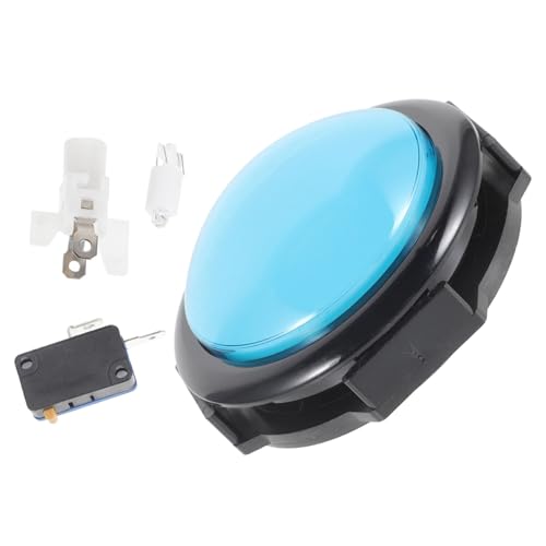 FRCOLOR Pulsante di Gioco Rotondo con Luce, Pulsante di Sostituzione Resistente e Liscio, Gadget Divertente per Casa, Festa e Scuola, Adatto a Ragazzo Ragazza e Concorsi