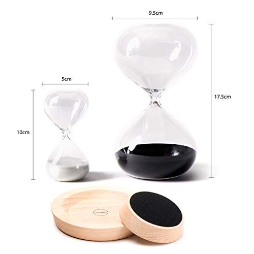 Organice Hourglass Sand Timer - 30 Minute & 5 Minute Timer Set - Improve Productivity & Achieve Goals - Stay Focused & Be More Efficient - Time Management Tool - [Gift-Ready Packaging] #TOP1