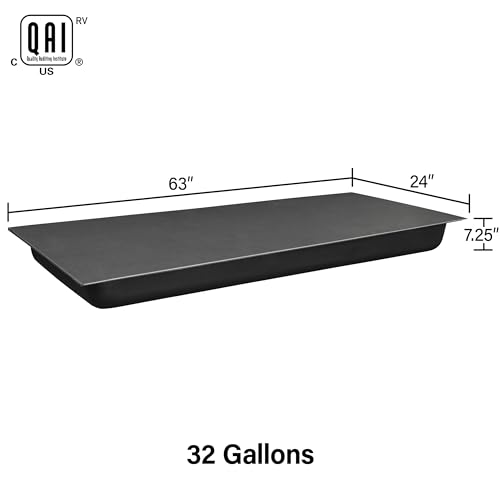 Ameri-Kart HT-293 Side Discharge 32 Gallon RV Gray Water Holding Tank for Campers, Trailers, and RVs, 63-Inch x 24-Inch x 7.25-Inch - Thumbnail 2
