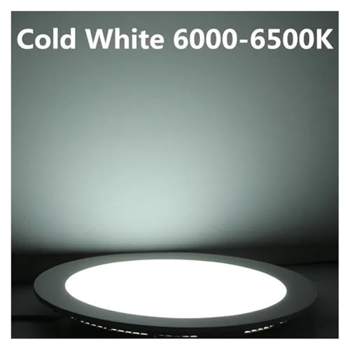 Panel LED downlight empotrable redondo de 4W regulable en luz blanca 2