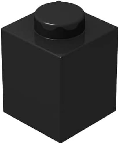 Bloque de ladrillo clásico a granel, ladrillos negros 1x1, ladrillos de construcción planos 100 piezas, compatible con piezas y piezas de Lego: