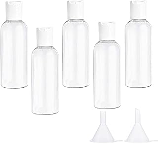 5 Sets 100ml Plastic Bottles Empty Refillable Transparent Travel Bottles for Travel or Cosmetic - Clear