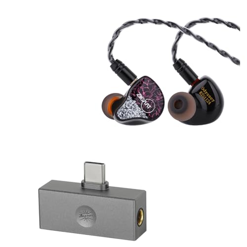 Image of Linsoul ZiiGaat Odyssey in-Ear Monitor, 1DD+3BA Hybrid IEM Earphone, Wired Gaming Earbuds + Kiwi Ears Allegro Mini Portable IEM DAC