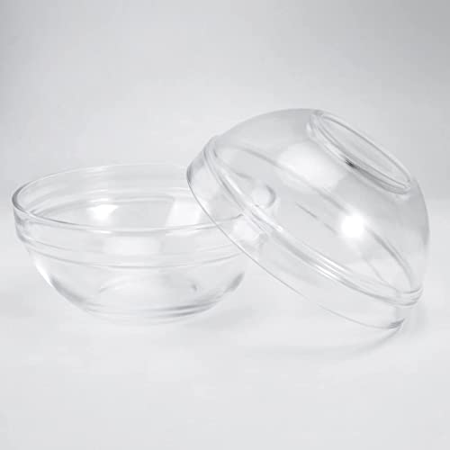 Image of WRINGO Glass Bowl for Kitchen Prep, Dessert, Dips, and Candy Dishes, Cake, Snack Bowl Set of 6 Or Nut Bowls, and Microwave Safe Clear Glass Bowls for Mixing, Storing Size 3.5 Inch (WR-11), 100 ml