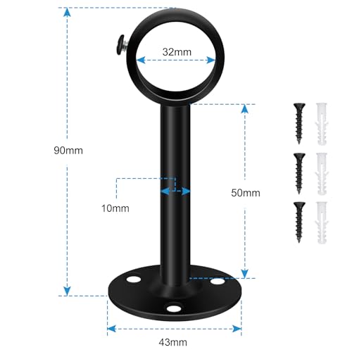 Ceiling Curtain Pole Brackets - Image 3