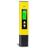 💧 Schnell und Genau: Das pH messgerät misst die gesamte pH-Wert Skala von 0.00 – 14.00 pH mit einer Genauigkeit von ± 0.05 pH.Entfernen Sie einfach die Schutzkappe und tauchen Sie die Elektrode für eine Minute in die zu messende Lösung ein.