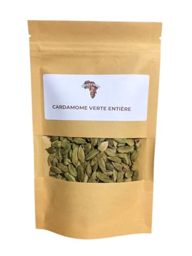 Cardamomo verde entero – Vainas aromáticas – Especia refinada para cocina, postres y bebidas – 25 g