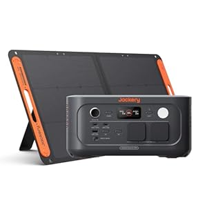 Jackery E500 V2 mit 100W Solarpanel, Tragbare Powerstation & Solargenerator für Camping, Wohnmobil & Notfälle, 512Wh, 500W Dauerleistung, LiFePO4 Akku 6000 Zyklen, 0-80% in nur 52 Minuten