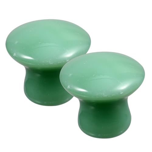 UKCOCO 2 piezas Piedras de Masaje Facial Forma de Verde Masajeadores de Belleza Suaves de Natural para Cuidado y Relajación Piel
