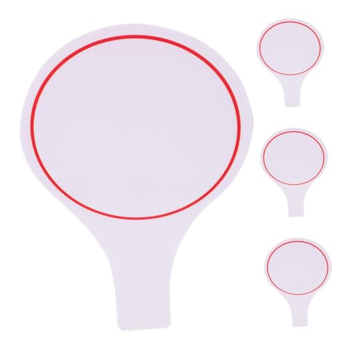 Hemoton 4Pcs Handheld Blank Scoreboard for Judges Single Sided Outdoor Writing Board Portable Dry Erase Paddle for Competitions and Events Lightweight Material Easy to Clean