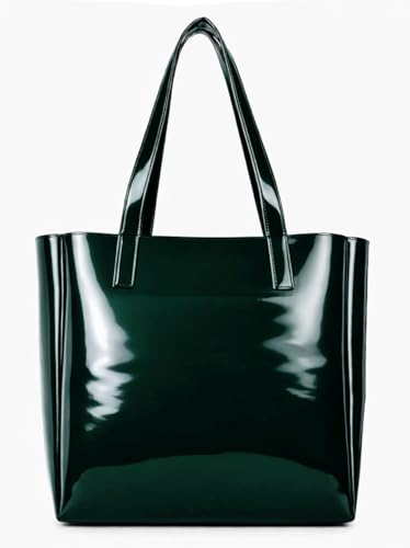 Image of Carrylux ShinyAura Women's Tote Bag, Large Glossy Handbag, Shoulder Bag for Office & Casual Use