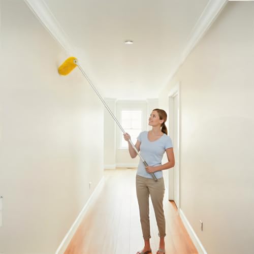 Image of Long Handle Dusters for Cleaning with 2 Replacement Heads, Washable Cleaning Duster Kit with Laundry Mesh Bag, Cobweb Duster, Extendable Dusting Tool for Home and Office