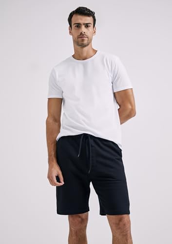 Kit Com 2 Bermudas Básicas Masculinas Em Moletom - Cinza Escuro E Preto P