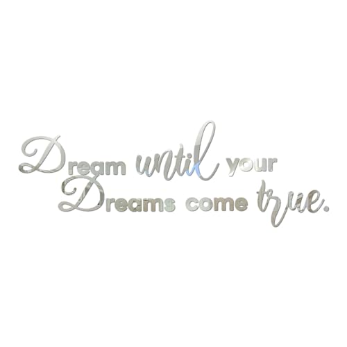 Desuibao Dream Until Your Dreams Come True - Calcomanías acrílicas para pared, con citas inspiradoras, grandes frases motivacionales extraíbles, decoración de arte familiar para oficina en casa, color