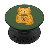 Photo Gallery cute kitty cat godendo boba bubble tea opere popsockets popgrip adesivo Photo Gallery cute kitty cat godendo boba bubble tea opere popsockets popgrip adesivo