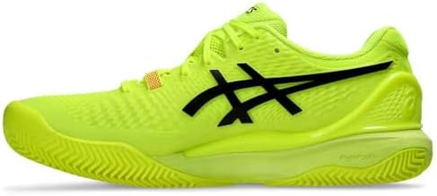 ASICS GEL-RESOLUTION 9 AC テニス 28.5 Asics Men's Gel-Resolution 9 Clay Trainers, Safety yellow black