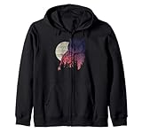 Photo Gallery trendy graphic moonlight owl stencil silhouette felpa con cappuccio Photo Gallery trendy graphic moonlight owl stencil silhouette felpa con cappuccio