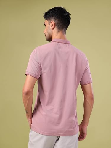 Image of TECHNOSPORT Men's Regular Fit Half Sleeve Polo T-Shirt with Collar, ELASTO Plus Quick Dry Moisture Wicking Polo Tee for Gym Sports Golf and Casual Wear