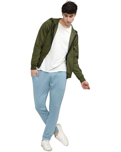 Image of EYEBOGLER Mens Hooded Neck Full Sleeves Regular Fit Solid Jacket