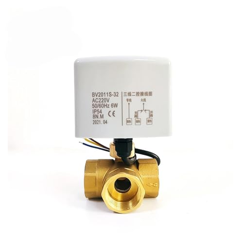 Vanne à bille électrique laiton 1/2 220V à trois fils et deux voies de commande