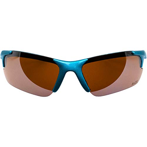 Raze Eyewear Peak Sport Frameless Sunglasses Metallic Turquoise Frame High Definition HD Lens2